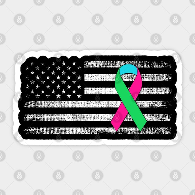 Metastatic Breast Cancer Awareness Shirts Warriors Women Girls Sticker by Gendon Design